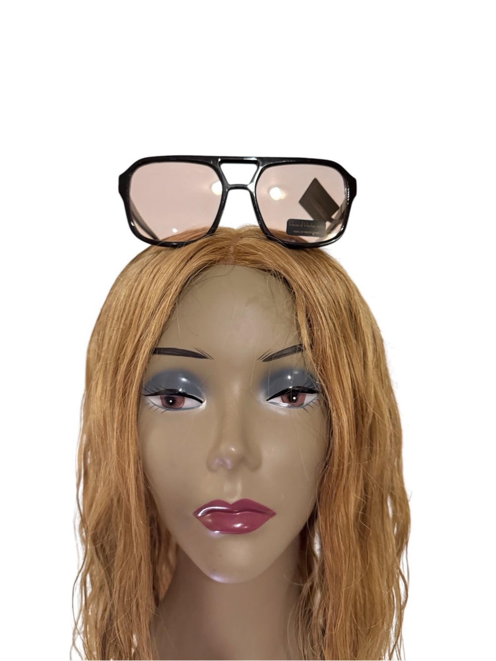 House of Harlow 1960 Oversized Black Frame with Brown Gradient Lenses Sunglasses - Picture 7 of 8